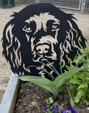 Large Cocker Spaniel Metal Wall Art Memorial Sculpture Gift 400mm App. UNPAINTED