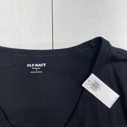 Old Navy Black Everywhere V Neck Long Sleeve T Shirt Women’s Size Medium New - Picture 2 of 6