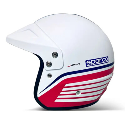 NEU! Sparco J-PRO Martini Racing Helm Jethelm ECE 22.06 geprüft