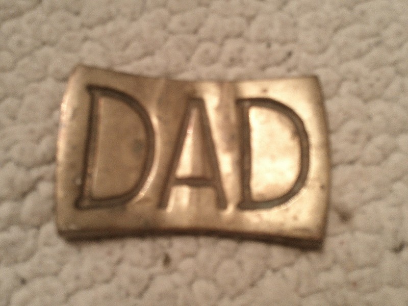 Vintage DAD Brass Paper Weight