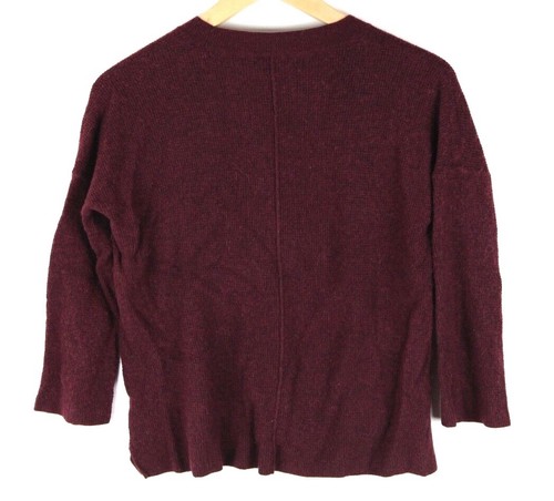 Suéter Madewell XS Borgoña Cabernet Tejido Manga Larga Cuello Redondo - Imagen 3 de 3