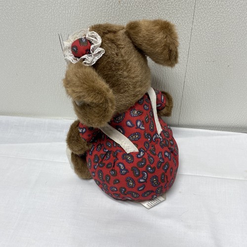 Great American Fun GAF Purple Brown Mouse Plush Stuffed Toy Vtg Paisley fabric - Picture 5 of 7