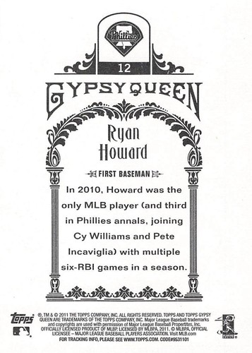 2011 Topps Gypsy Queen - You Choose! Quantity Discount! - Picture 17 of 113
