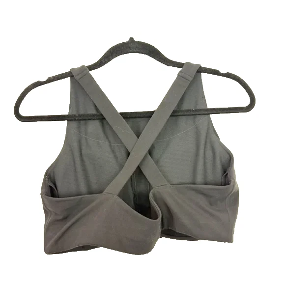 Sujetador deportivo Athleta Powervita rosa a rayas negro blanco talla XL para mujer Foto 3 de 4