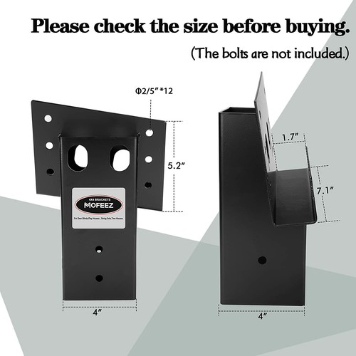 4Pack Dual Angle Elevator Brackets 4x4 Deer Stand Hunting Blind Tower