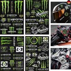 4 Stück Motorrad Aufkleber, PVC Selbstklebend Helm Sticker, Wasserfest Dekor