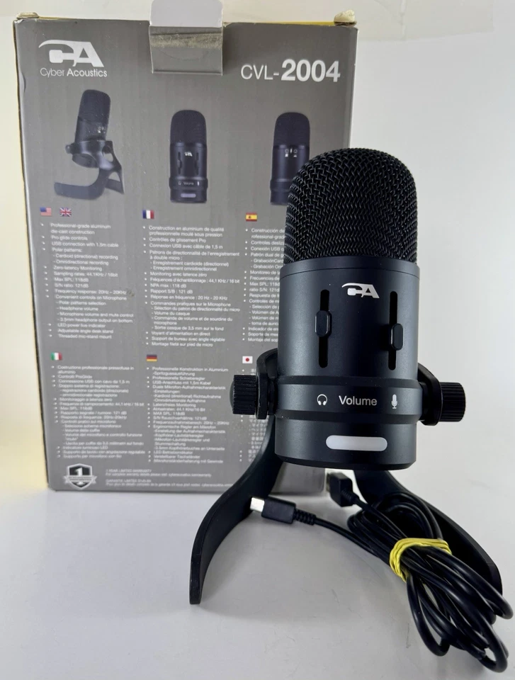 Cyber Acoustics Rainer USB Recording Mic with original Box - Excellent Condition - Image 2 of 4