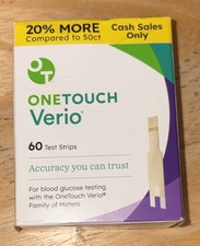 OneTouch Verio Blood Glucose Test Strips - 60 Strips 024-269 Exp. 12/31/2027