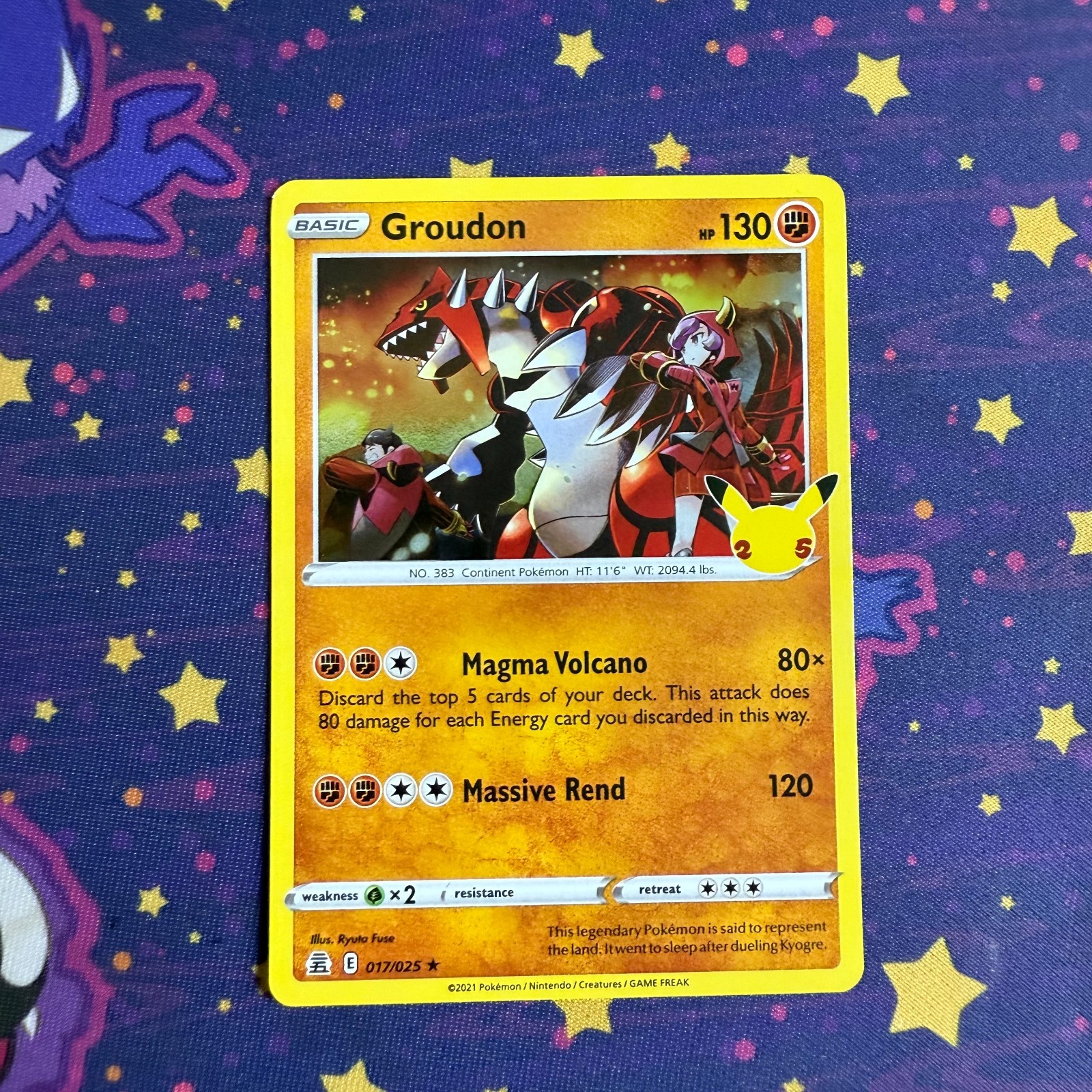Pokemon Celebrations Groudon 17/25 Holo Rare NM