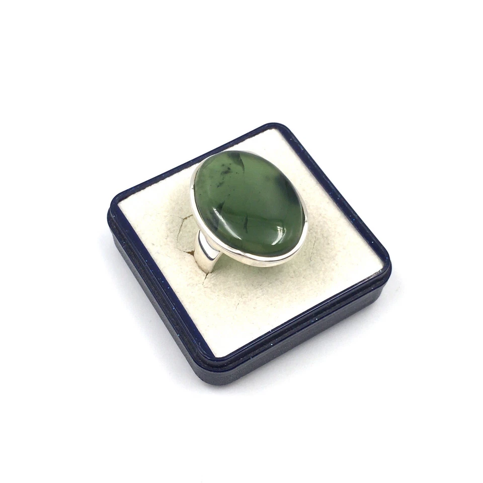 Anello uomo sigillo giada argento 925 gioiello verde argent gioielli da... - Immagine 4 di 4