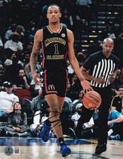 RON HOLLAND signed (DETROIT PISTONS) basketball 8X10 photo BECKETT BW54493