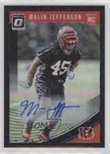 2018 Donruss Optic Rookies Black Velocity Prizm /25 Malik Jefferson Auto g2u