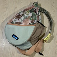 Kavu Paxton Pack Rope Sling Crossbody Bag Ferns Canvas Hike Travel Back Pack