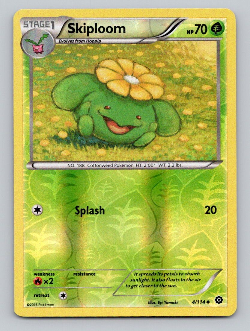 Reverse Holo Skiploom #4/114 Uncommon XY - Steam Siege Pokemon
