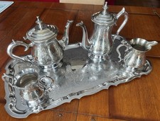 vintage silver service set -silver plated