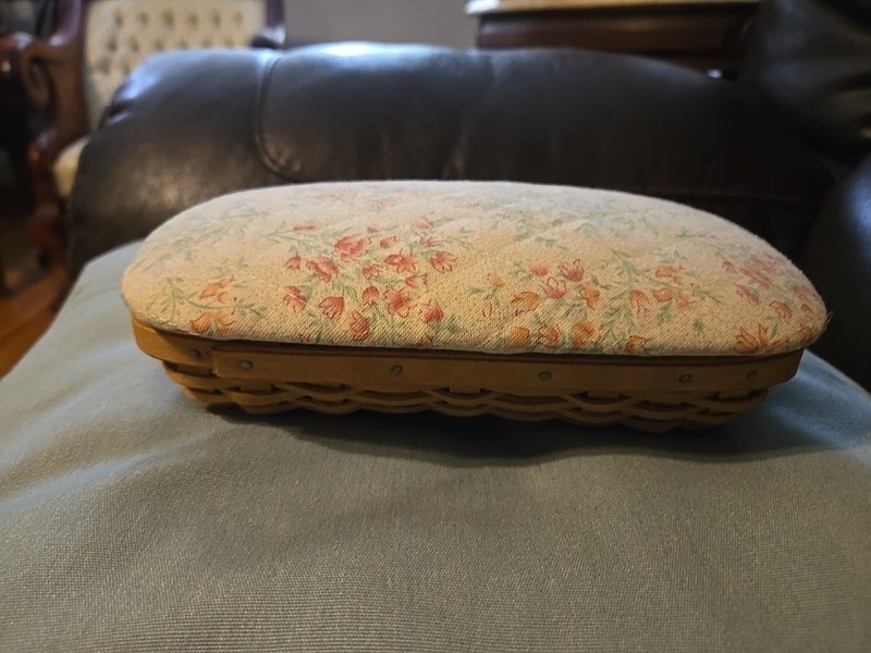 Longaberger 2003 Mother's Day Special Thing Basket w/ Padded Quilted Lid, Liner