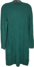 J.Crew Factory Women's Mockneck Sweater-Dress Sz S Extra-Soft Yarn Green Warm