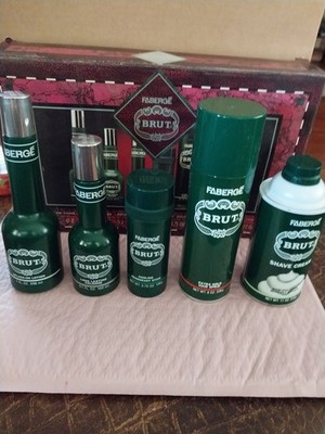Vintage Faberge Brut Gift Set Of 5 One Missing See Details NOS With Box