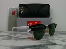 Classic Ray-Ban RB3016W W0365 Clubmaster Sunglasses Black/White  Gold Not Worn