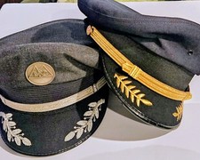 Vintage Pair Of Airline Pilot Caps