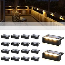 Solpex Solarlampen für außen 16 Stück warmweiß Treppenlicht wasserdicht