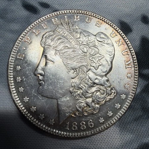 1886 P MORGAN SILVER DOLLAR! BEAUTIFUL Uncirculated Coin! WOW! Toned!