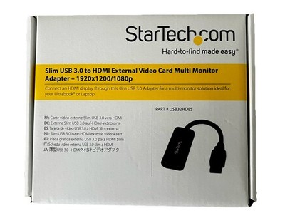 New StarTech.com Slim USB 3.0 to HDMI External Video Card Multi Monitor Adapter