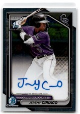 2024 Bowman Chrome #CPA-JC Jeremy Ciriaco Prospects Autographs