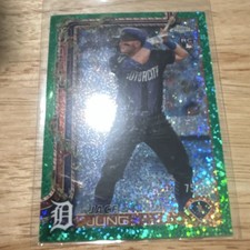 Topps 2023 Holiday Chrome Jace Jung Green Sparkle Refractor RC #HC136 Tigers MLB