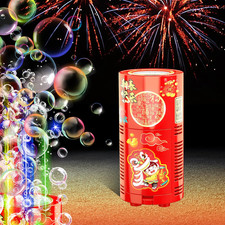 Fireworks Bubble Machine (13 Holes), Indoor Outdoor Sparklers for Kids, Long Sil