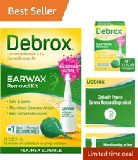 Ear Wax Removal Kit: 0.5 Fl Oz Drops with Bulb Syringe & 6.5% Carbamide Peroxide