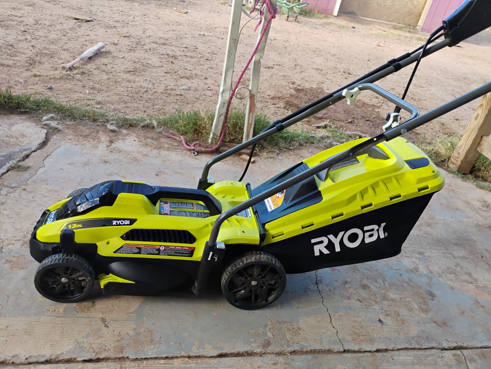 Ryobi 13-Inch Walk Behind Electric Push Lawn Mower RYAC130