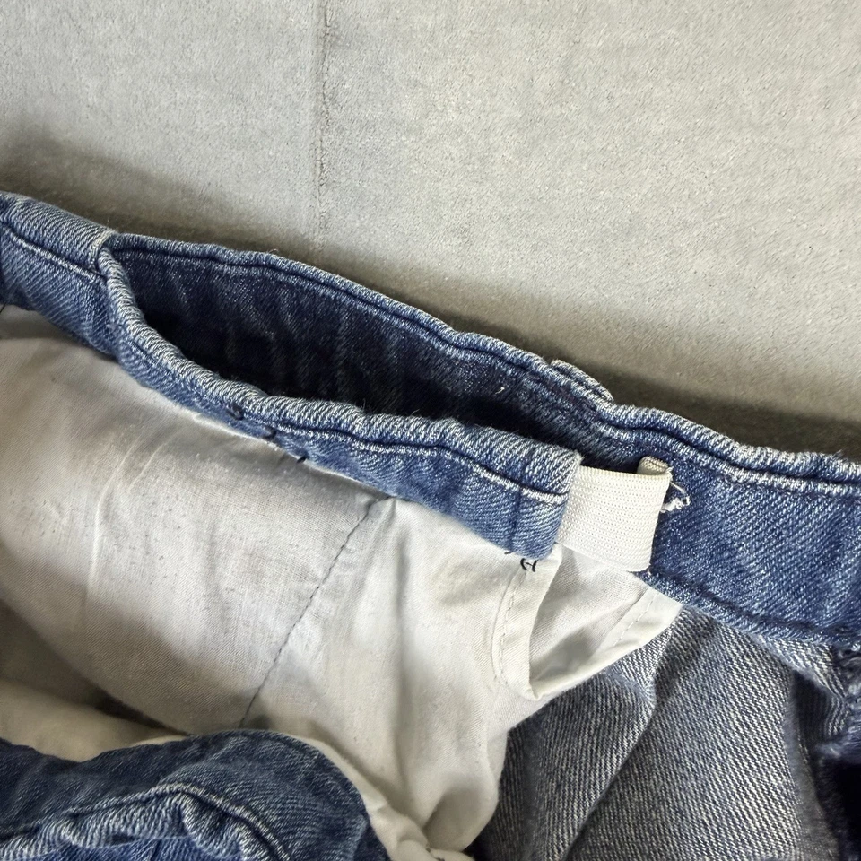 Croft & Barrow Denim Shorts Mens 36 Blue Medium Wash Elastic Waist 6" Inseam - Image 4 of 4