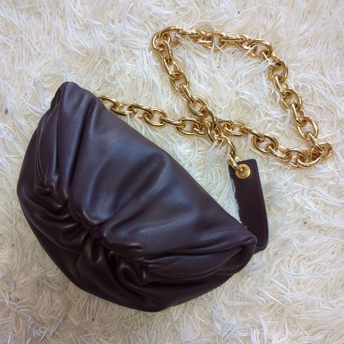 Bottega Veneta The Chain Pouch Shoulder Dark Brown