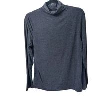 Chico's Alpaca Gray Smooth Felicity Long Sleeve Turtleneck Top Size 8