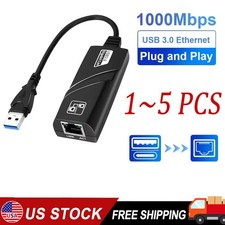 USB 3.0 Gigabit Ethernet LAN RJ45 1000Mbps Network Adapter For Windows PC LOT