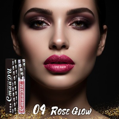 Shiny Glitter Metallic Lipgloss Matt Lippenstift Wasserdicht Langanhaltender Lippenstift