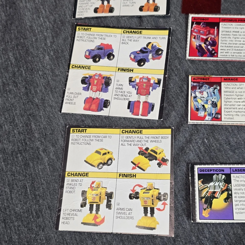 Transformers G1 Tech-Specs Lot And Instructions Lot With Inserts Inc Optimus - Image 4 of 4