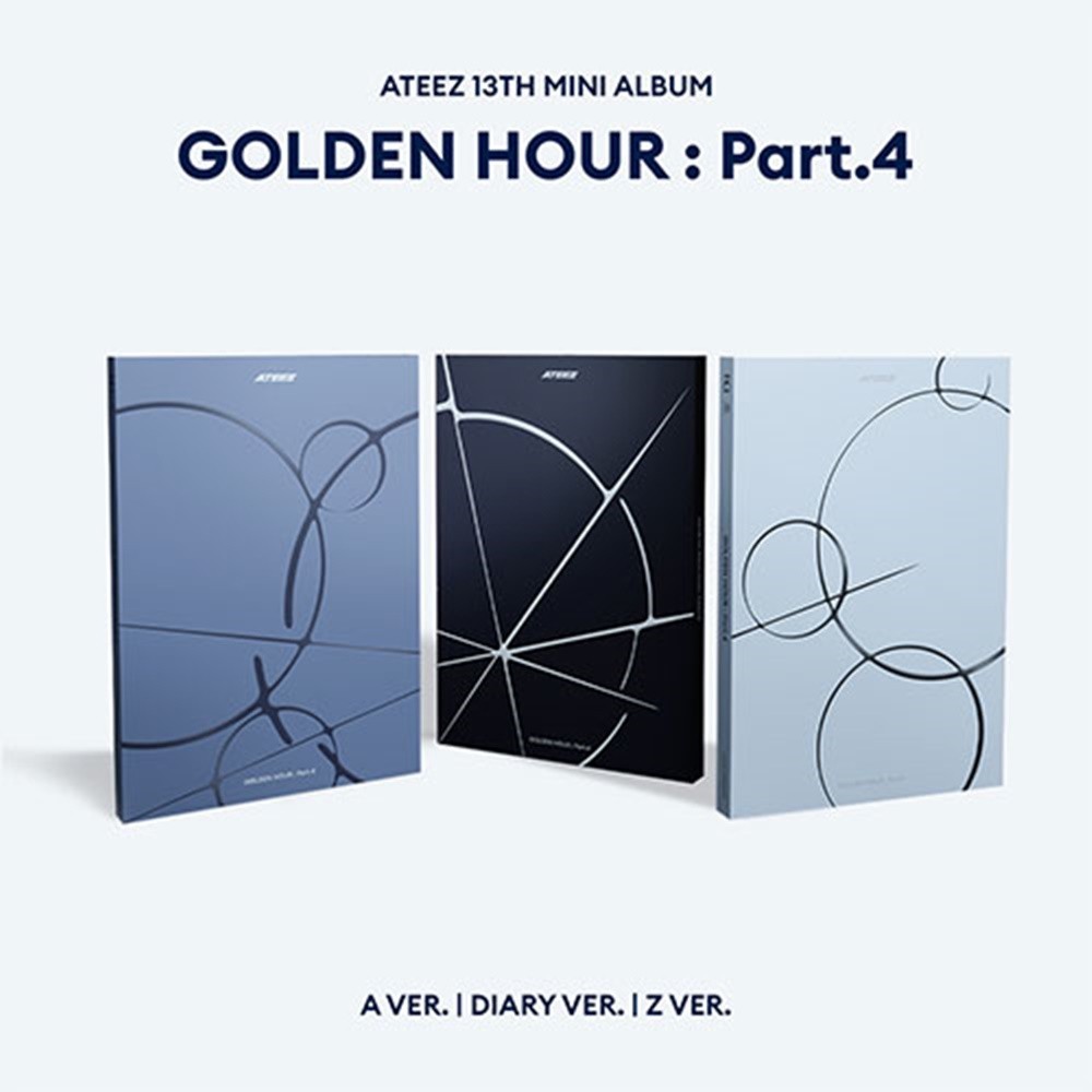 ATEEZ 13th Mini Album GOLDEN HOUR : Part.4 CD+Book+Card+Sticker+