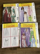 McCalls Costumes Patterns, Renaissance, Mademoiselle Lot Of 4