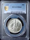 1939 Walking Liberty Silver Half Dollar - PCGS MS 64 - Gold Shield