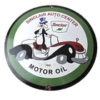 Vintage Sinclair Gasoline Sign - Dino Gas Pump Porcelain Sign