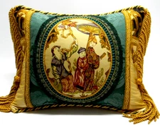 Vervain ,  "Taiping Palace" Chinoiserie Toile Designer Pillow W/ insert