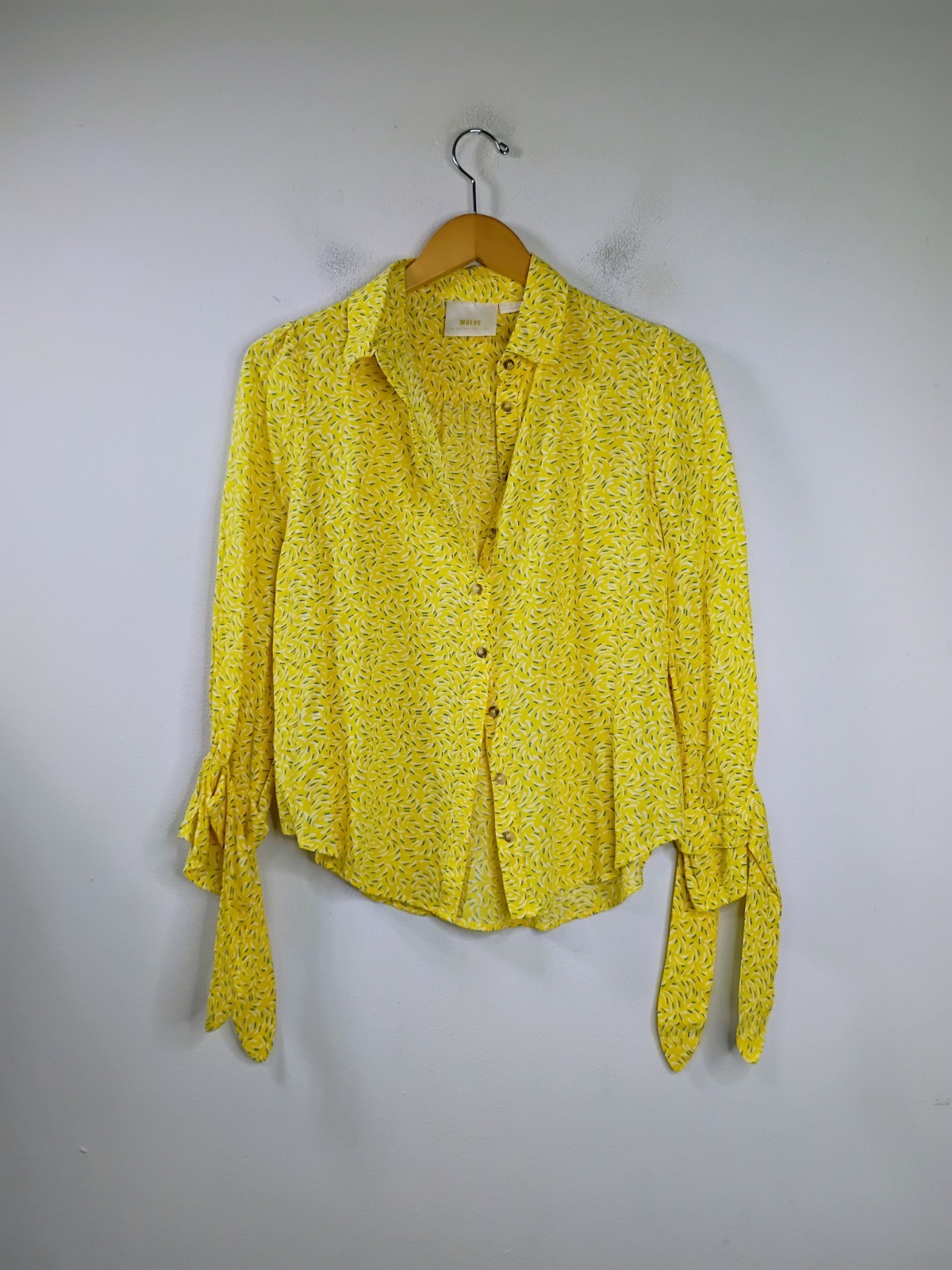 Maeve Anthropologie Blithe Button Down Tie Sleeve… - image 2