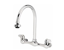 AquaSource Wall Mounted Two Handle Polished Chrome Kitchen Faucet