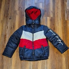 Boy's Tommy Hilfiger Color Block Hooded Puffer Jacket -Sz. 7