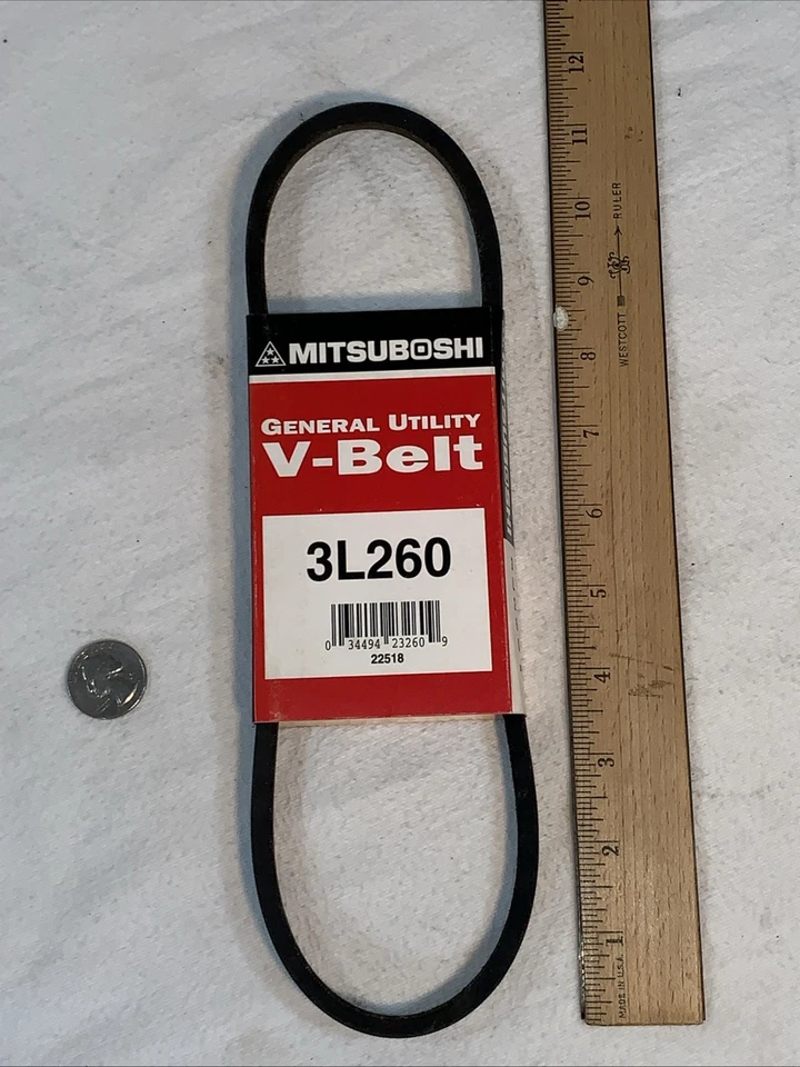 Cinturón en V Mitsubishi General Utility 3L260 22518 trabajo ligero MBL Ottawa IL NOS EE. UU. Foto 3 de 4