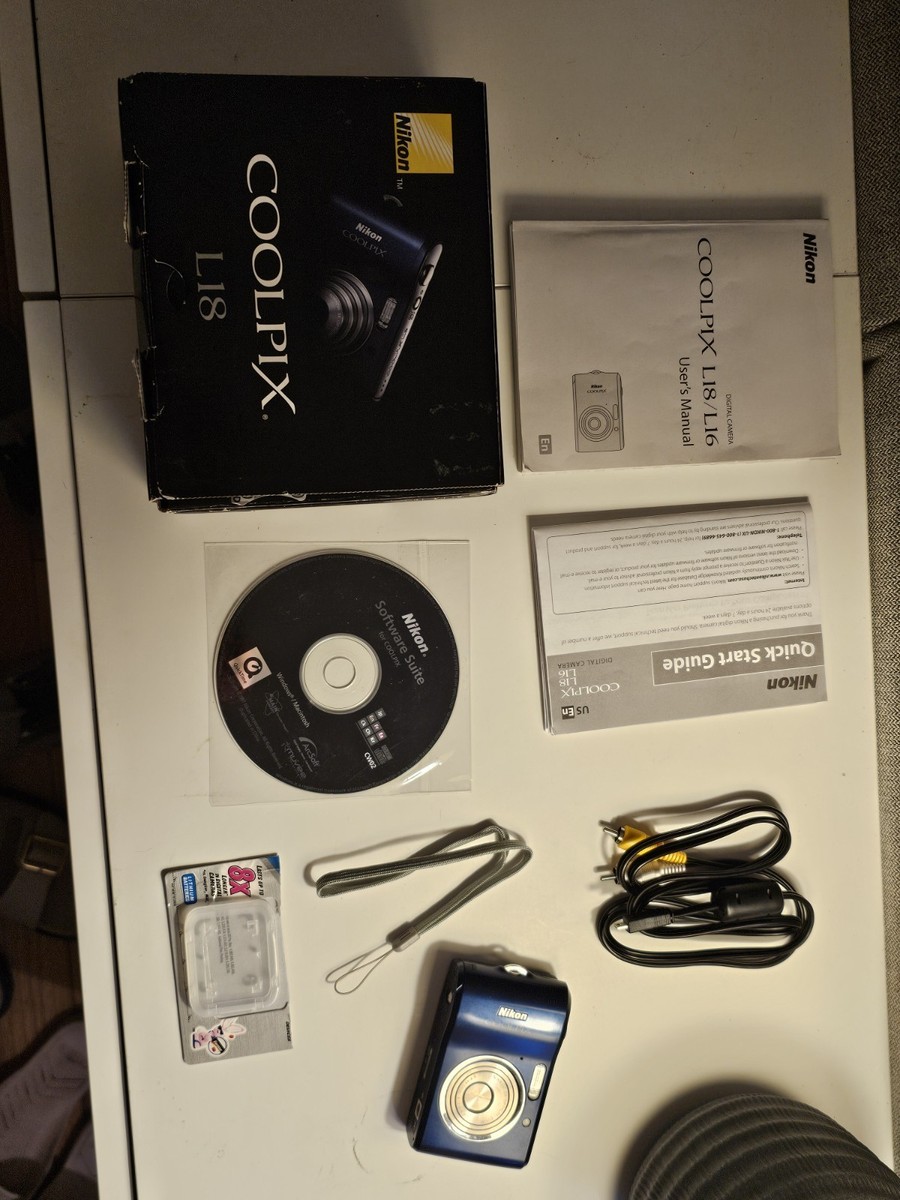 Nikon COOLPIX L18 8.0MP Digital Camera - Blue for sale