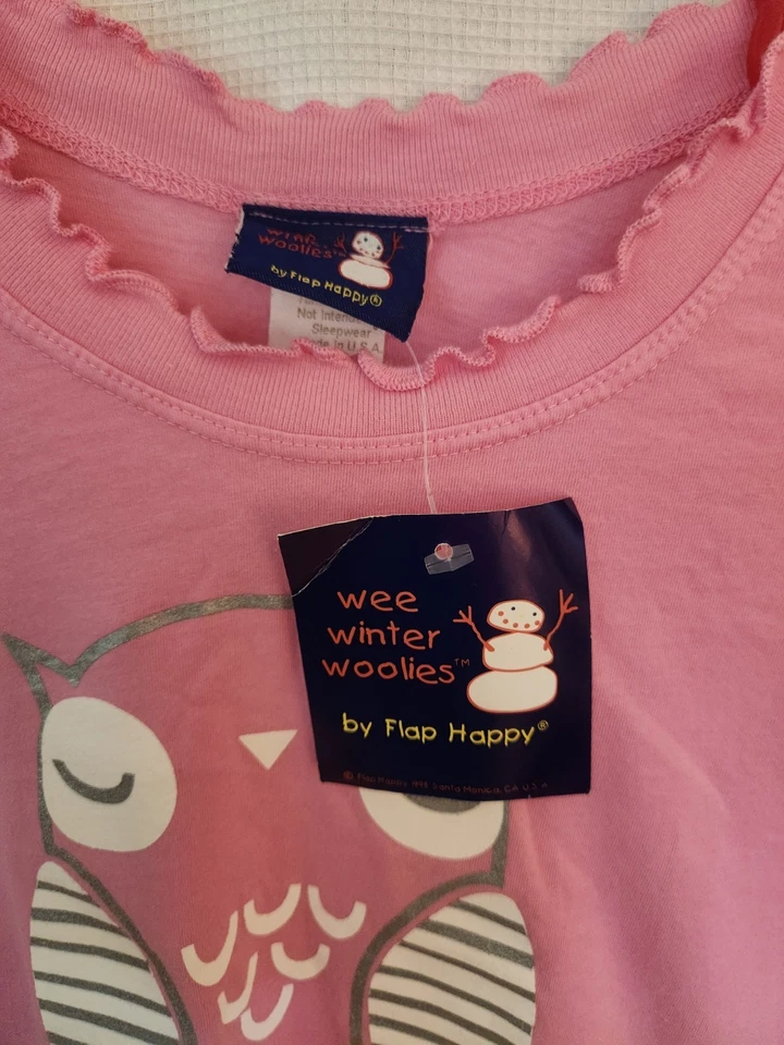 Top de pijama Flap Happy Girls solo búho rosa nuevo con etiquetas talla 8 Foto 4 de 4