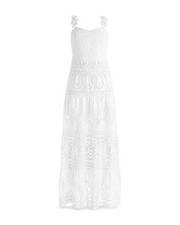Alice + Olivia Alora Linen-Blend Midi Dress White Sz 4 NWT $795 AS IS